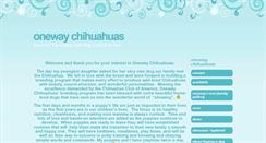 Desktop Screenshot of onewaychihuahuas.com