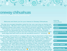 Tablet Screenshot of onewaychihuahuas.com